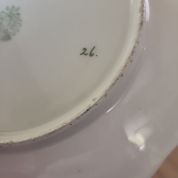 Antique Wheelock ? Limoges ?Hand Painted Porcelain 7.5” Plate Gold Rim - Picture 7 of 10